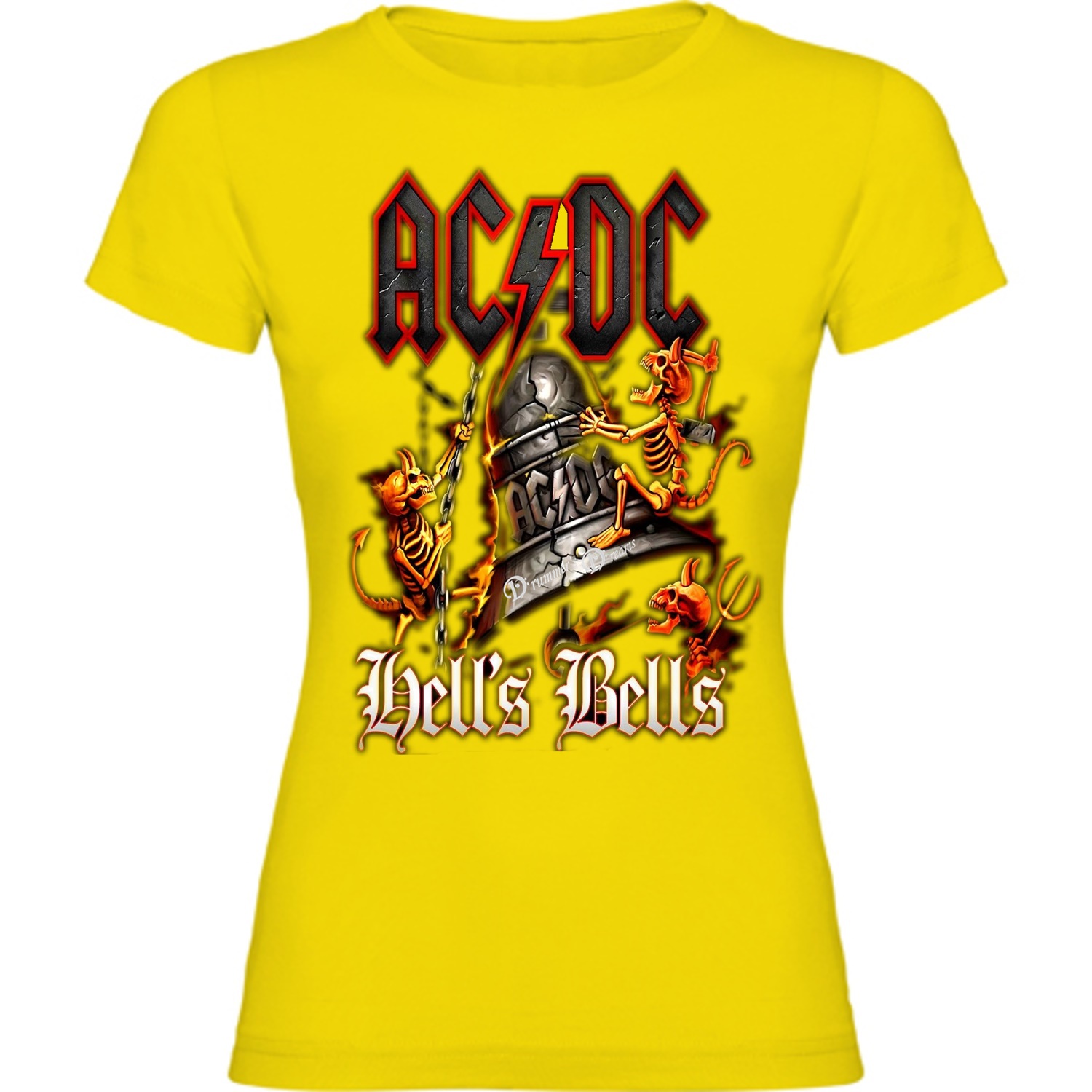 Camiseta AC/DC Brass Bells Hombre | Diseño Oficial | 100% Algodón | Tallas S A XXL | Corte Regular